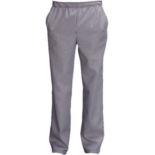 厨乐乐品牌餐饮酒店饭店厨房厨师格子裤工作服裤子松紧裤腰春夏秋