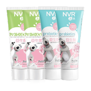 nvr儿童益生菌牙膏低氟防蛀