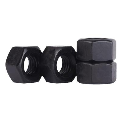 加厚六角螺母蓬发8.8级GB6175碳钢GB6176细牙螺帽M8M30发黑螺丝帽