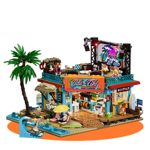 Lumibricks灯搭X系列冲浪商店街景积木益智拼装建筑别墅玩具模型
