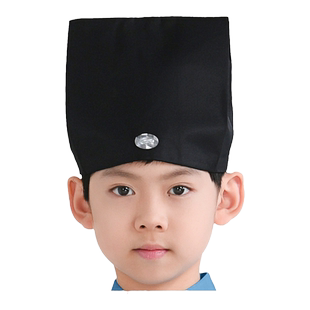 汉服男童古装帽子儿童古代书生帽古风书童服帽国学书童头饰简约