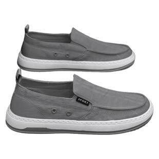 冰丝布鞋男夏季透气开车软底中老年休闲板鞋散步防滑老北京帆布鞋