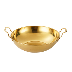 不锈钢圆形平底干锅商用干锅仔酒精炉小火锅家用锅仔锅电磁炉专用