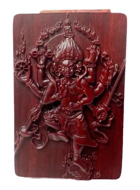 小叶紫檀秽迹金刚吊坠红木挂件项链秽迹金刚咒无事牌木质车挂把件