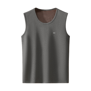 猫人男士保暖背心加绒加厚2025新款打底内穿无袖单衣含棉背心男款