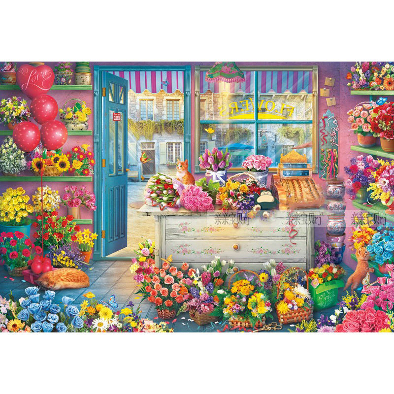 新款印花dmc十字绣卧室餐厅花卉