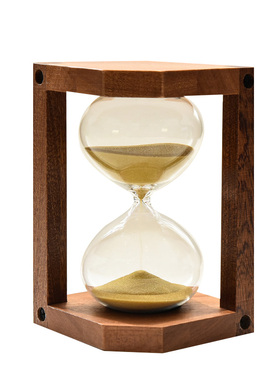 原木框复古沙漏计时器15分钟