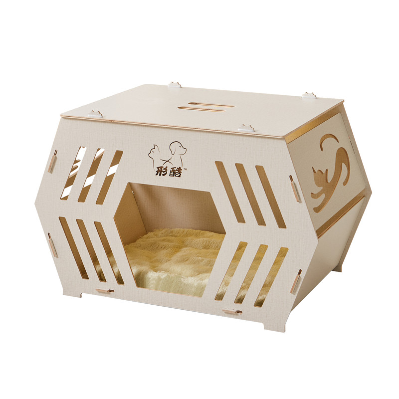 实木猫窝四季通用别墅屋猫抓玩具