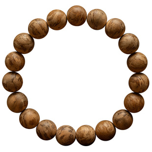 【甘甜醇美】泰国沉香佛珠手串11mm*9g天然黄金蟒老料木手链保真