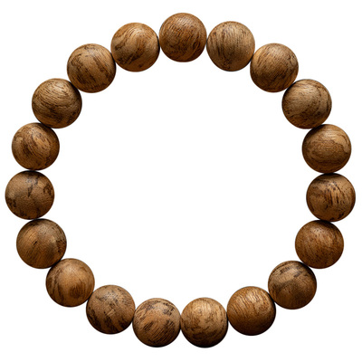 【甘甜醇美】泰国沉香佛珠手串11mm*9g天然黄金蟒老料木手链保真