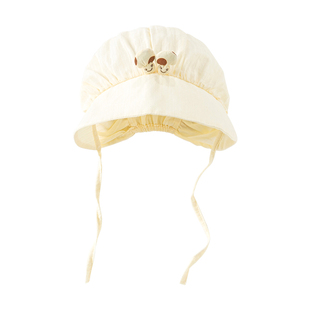 婴儿遮阳帽夏季薄款宝宝开春帽子小月龄防晒女婴幼儿护囟门公主帽