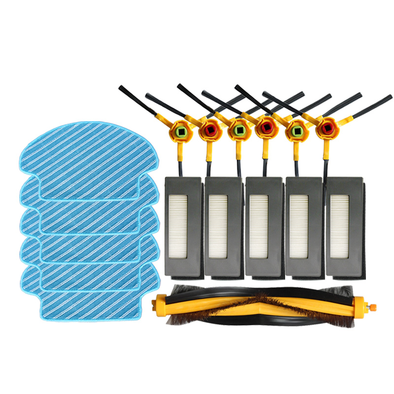 适配科沃斯扫地机倾城DG710/711/716配件DE35/33边刷海帕滤网抹布