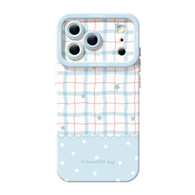 适用苹果18手机壳女款iphone17pro保护套13mini全包14防摔11/12/xs软外壳7plus硅胶8高级15星星16好看蓝格max