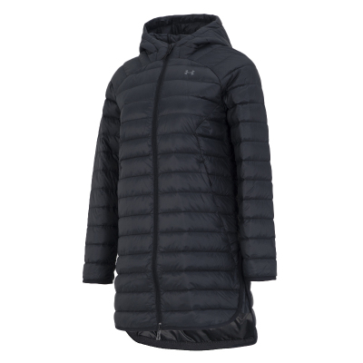 安德玛羽绒服女装冬季保暖中长款羽绒外套户外防风休闲连帽运动服