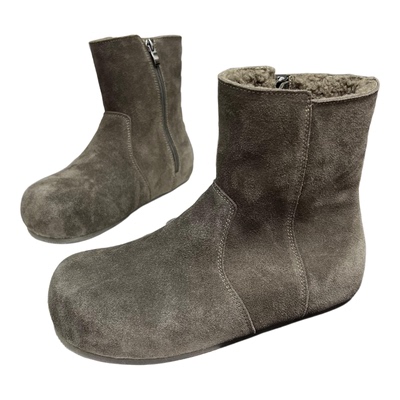 真皮厚底雪地靴内增高勃肯棉短靴