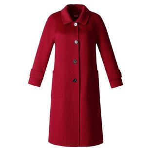 双面呢羊绒大衣女中老年中长款秋冬新加肥加大妈妈装羊毛呢子外套