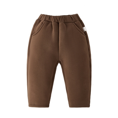 [抑菌锁温]女童裤子冬款宝宝冬季加绒棉裤男童秋冬休闲裤儿童卫裤