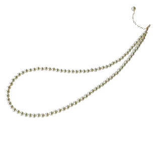 DouxAir进口施家珍珠项链包金正圆强光无暇奶油白锁骨链轻奢百搭