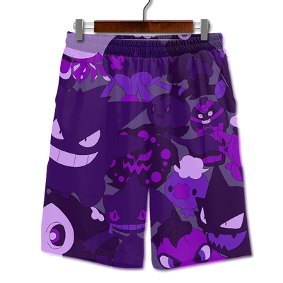 耿鬼精灵宝可梦联名速干五分裤