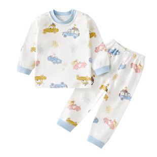 贝贝怡儿童秋衣裤纯棉春秋宝宝婴幼儿分体衣服睡衣家居服内衣套装