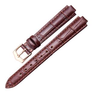 真皮手表带男女 适用DKNY卡地亚罗西尼格雅系列凸口真皮表带