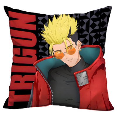 枪神TRIGUN周边 法修 威席 梅丽鲁 二次元抱枕汽车用靠垫洗发靠背