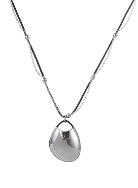 秋冬简约百搭光面水滴吊坠项链