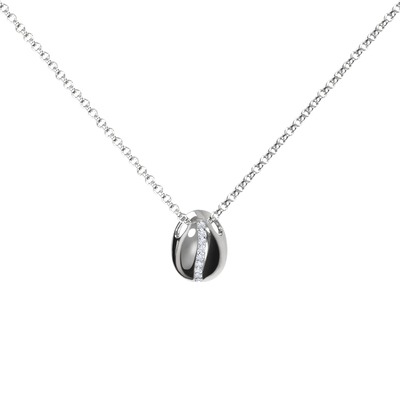 KNA珂娜「美式加冰 」简约气质咖啡豆纯银项链S925银吊坠职场OL风