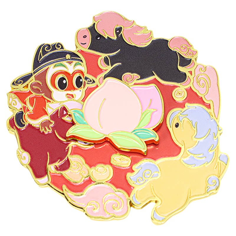 上美影浪浪山小妖怪葫芦娃旋转冰箱贴金属磁吸家庭装饰文创周边