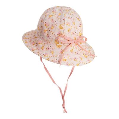 纯亚麻碎花儿童防晒帽设计师合作