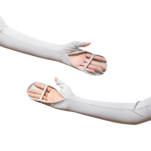 冰丝防晒袖套女防紫外线2024新款骑行电动车开车护臂手套一体冰袖