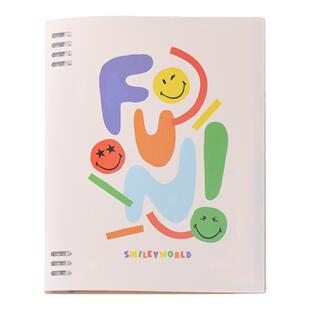KACO   SMILEYWORLD联名款  B5不硌手 活页本高中生用学生记笔记手账本记事本40张80g道林纸可拆卸