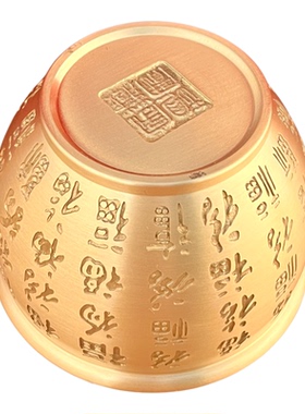 中式黄铜招财聚宝盆摆件