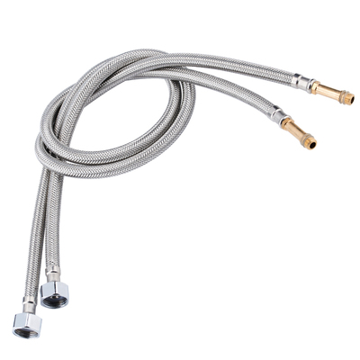 顶建 水龙头进水管防爆面盆冷热上水管304不锈钢编织配件尖头软管