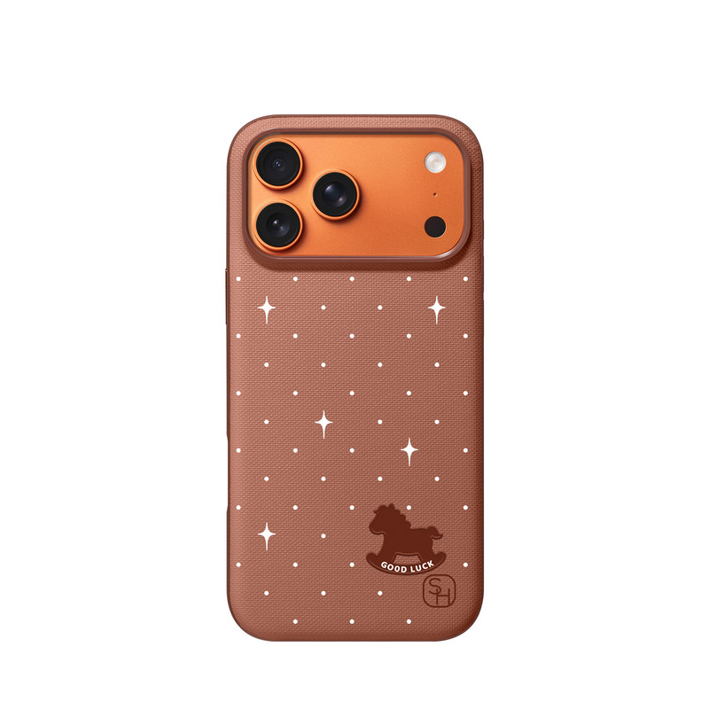 SHEHENG ×星愿木马适用苹果17promax手机壳卡通新iPhone17Pro防摔磁吸官网同款带卡包保护套ko1简约高端复古