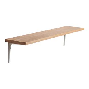 木墨生活 一字隔板 置物架挂墙实木墙上隔板黑胡桃红橡木收纳搁板