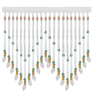 高档水晶玻璃波浪形流苏花边复古灯饰斗笠幕篱帏帽配饰服装辅料