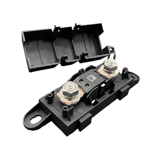 车用改装逆变器保险丝盒加装副电瓶螺栓慢熔保险片座100A200A300A