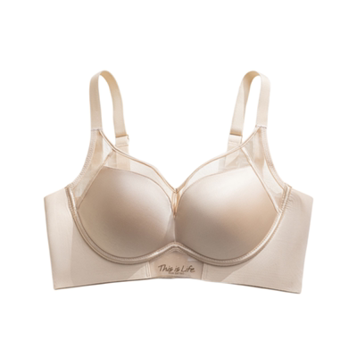 小胸聚拢无钢圈上薄下厚文胸