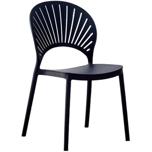 北欧餐椅家用塑料椅子现代简约凳子靠背户外办公休闲洽谈书桌椅