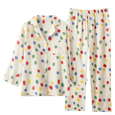 多巴胺睡衣女春秋长袖套装可外穿