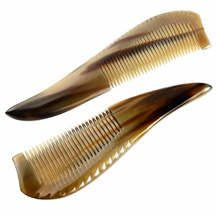 纯天然真牛角梳子女士专用长发官方旗舰店正品男士家用按摩经络梳