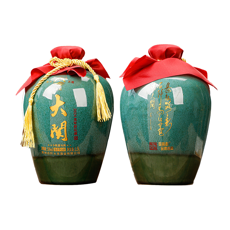 貴州大關(guān)龍年封壇醬香型白酒53度純糧釀造1.5升整壇裝