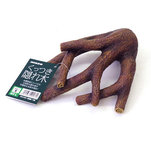 鱼缸装饰造景仿真沉木乌龟晒台异型躲避日本尼索树脂悬浮沉木枝桠