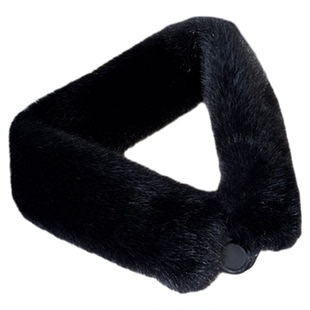 新款围巾女冬季仿水貂毛皮草磁铁吸扣双面时尚气质保暖毛领小围脖