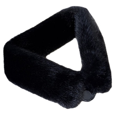 新款仿水貂毛皮草磁铁吸扣围巾