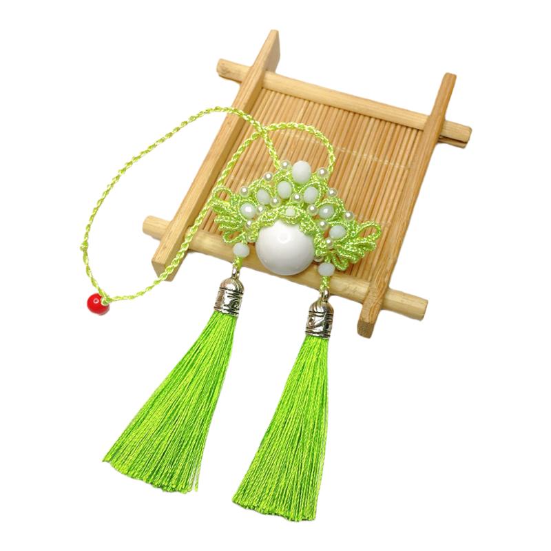 原创手工编织凤冠花嫁之云洛刀马旦DIY材料包汉服手机钥匙挂件