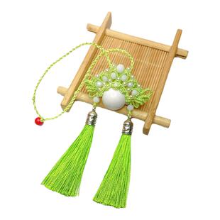 原创手工编织凤冠花嫁之云洛刀马旦DIY材料包汉服手机钥匙挂件