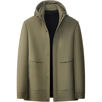 男款羽绒服冬季高级感连帽可拆