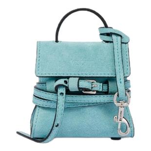 【礼物会员5折起】Moschino/莫斯奇诺 女士绒面革Tie Me微型包